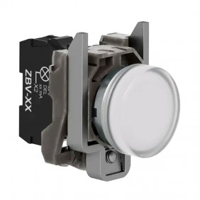 Telemecanique Leuchtdrucktaster Weiß LED 24V...