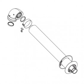 Rinnai coaxial 80/125 wall flue exhaust kit...