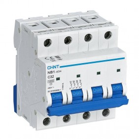 Interruptor magnetotérmico Chint NB1-63H 4P 32A...