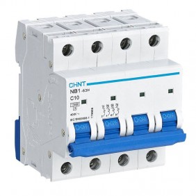 Chint Circuit Breaker NB1-63H 4P 10A 10kA C 4...
