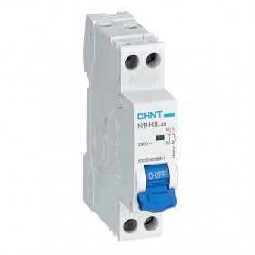 Chint Circuit Breaker NBH8-40 1P+N 16A 4.5kA C...