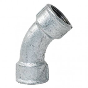 Winkel 45° für Gebo-Rohre aus Temperguss mit...