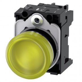 Voyant Siemens lumineux jaune LED 24V 22mm...