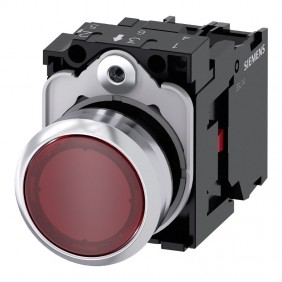 Pulsante Siemens luminoso rosso LED 230V 22mm...