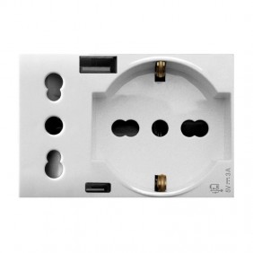 Presa schuko Ave bipasso presa e USB Domus S44...