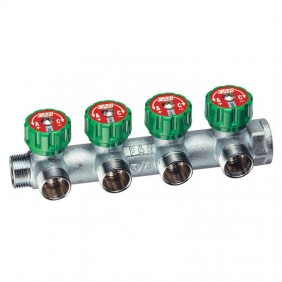 Collettore Far 3856 MF 4 Vie 3/4" con arresti...