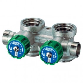 Colector coplanar Far 3753 derecho cromado 3/4"...