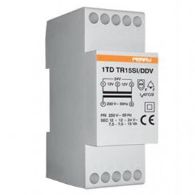 Trasformatore Perry 15VA uscite 4-8-12V 2 DIN...