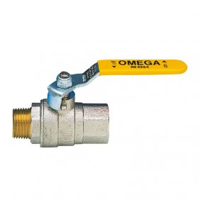 Enolgas Omega Kugelhahn mit Stahlhebel A/I 1...