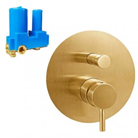 Paffoni Light recessed shower tap with diverter...