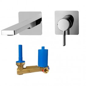 Mezcladora empotrada para lavabo Paffoni Rock 2...