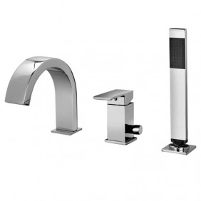 Mezcladora de borde de bañera Paffoni Elle con...