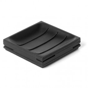 Portasapone d'appoggio Gedy Quadrotto nero QU11-14