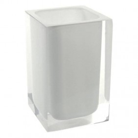 Portaspazzolino d'appoggio Gedy Rainbow bianco...