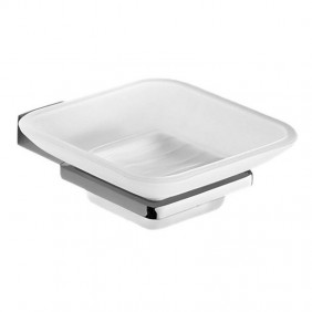 Jabonera de pared Gedy Kansas cromo y cristal...