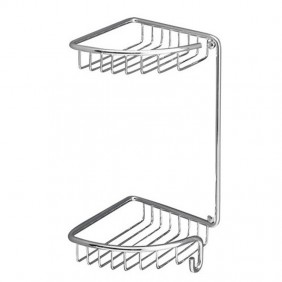 Gedy corner shower caddy 2 shelves brass 5681-13