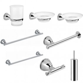 Set 8 accessori per bagno a muro Gedy Genziana...