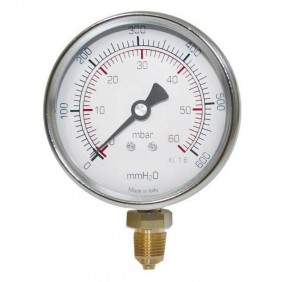 Ferrari Gasmanometer 1/4 radial Niederdruck 63...