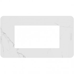 Placca Bticino MatixGO Effects 4 moduli Carrara...