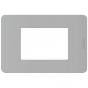 Plaque Bticino MatixGO 3 modules gris JA4803JG