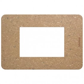 Placa Bticino MatixGO Bio 3 módulos JA4803BB