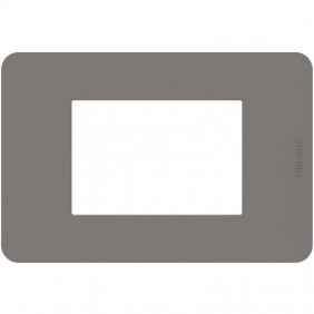 Placa Bticino MatixGO Tones 3 módulos gris...