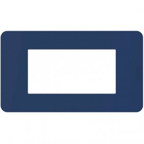 Plaque Bticino MatixGO Tones 4 modules bleu...