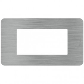 Placca Bticino MatixGO Effects 4 moduli Steel...