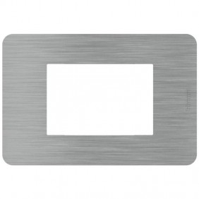Placca Bticino MatixGO Effects 3 moduli Steel...