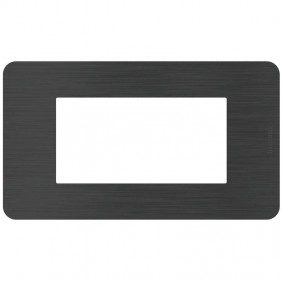 Placca Bticino MatixGO Effects 4 moduli Black...