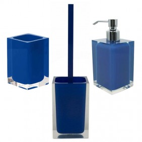 Gedy Rainbow bathroom accessories set petrol...