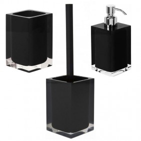 Gedy Rainbow Bathroom accessories set black...