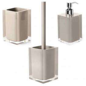 Set arredo bagno Gedy Rainbow tortora RA81-98-33