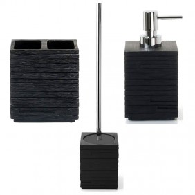 Gedy Quadrotto Bad-Accessoire-Set schwarz...