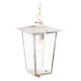 Sospensione Sovil Ribot bianco/oro 1XE27 IP43...