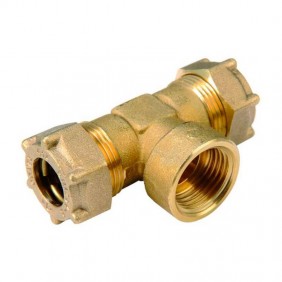 IBP F Pieza en T para agua y gas 18 mm x 3/4...