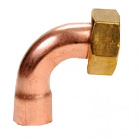 Curva 90 gradi con dado IBP per acqua e gas F D...