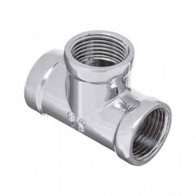 IBP T-fitting for pipes F/F/F 3/8 chrome plated...