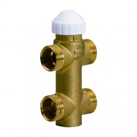 Válvula de 3 vías Watts 4 conexiones 3/4" para...