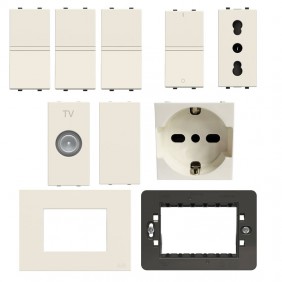KIT starter Home Abb white Zenit series with...