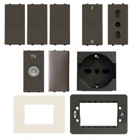 KIT starter Home Abb serie Zenit antracite con...