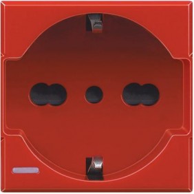 Bticino Axolute Schuko 10/16A Red socket H4140/16R