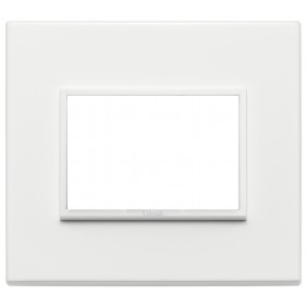 Placa Vimar Eikon Evo 3 módulos total blanco...