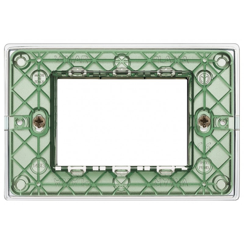 Placa de Vimar Plana 3 Módulos Reflejo de aire 14653.42