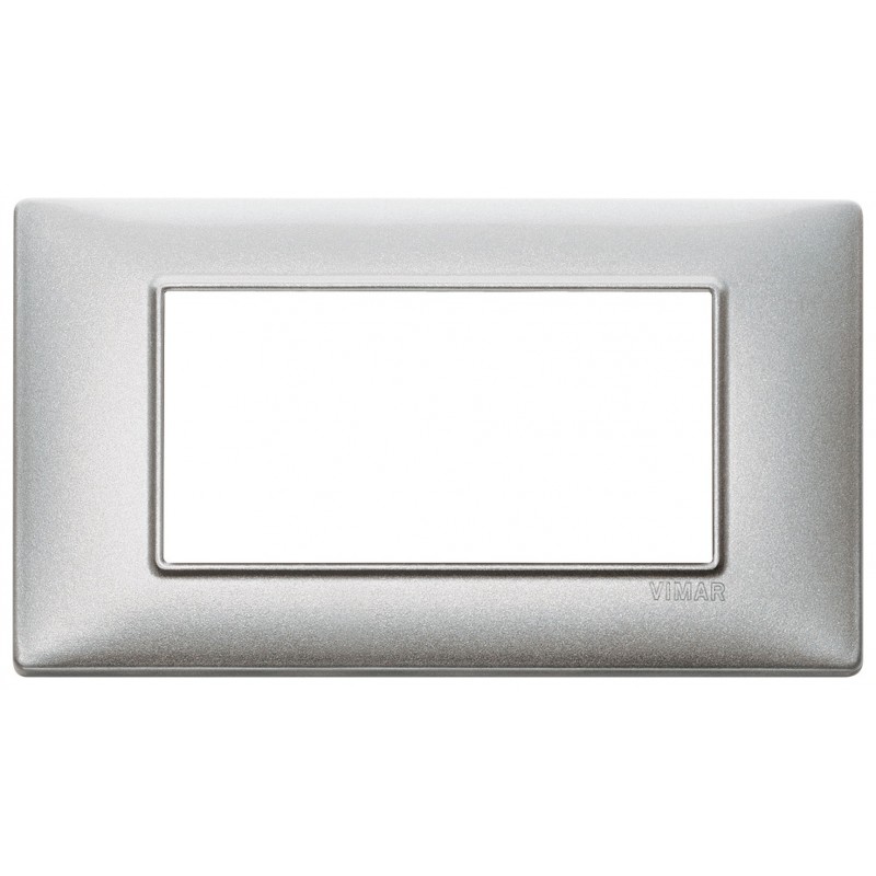 Abdeckrahmen Vimar Plana 4 Module silber-metallic 14654.71