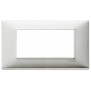 Placca Vimar Plana 4 Moduli alluminio spazzolato 14654.81