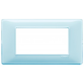 Vimar Plana plaque 4 modules couleur Reflex eau...