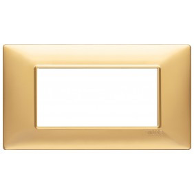 Vimar Plana plaque 4 modules couleur or mat...